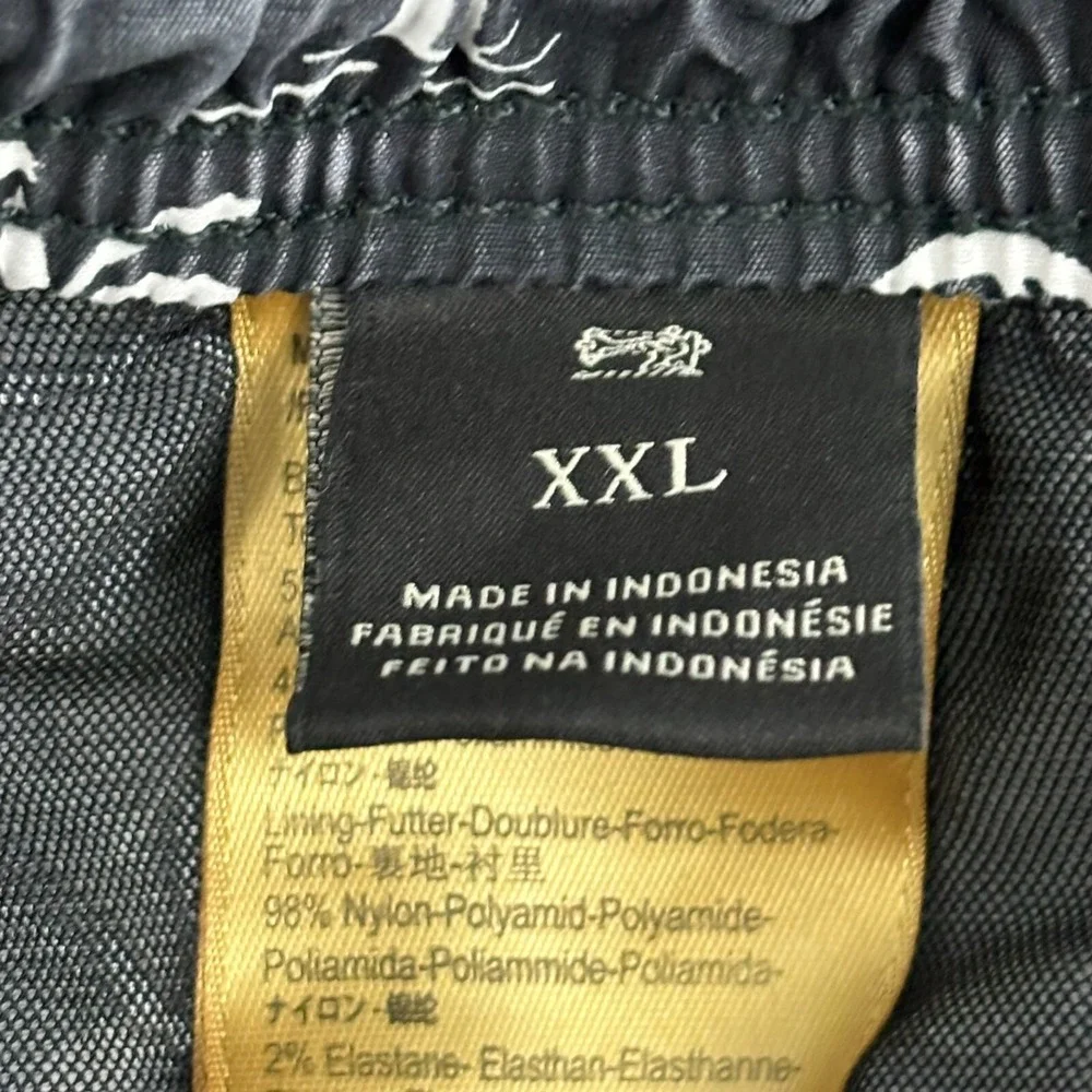 Scotch & Soda Swim Trunk Shorts Mens XXL Black Palm Tree Pockets Lined 6
